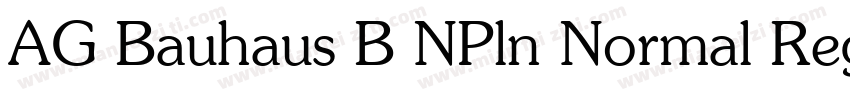 AG Bauhaus B NPln Normal Regular字体转换